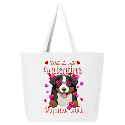 This Is My Valentine Pajama Gift Bernese Mountain Lovers Gift 25L Jumbo Tote