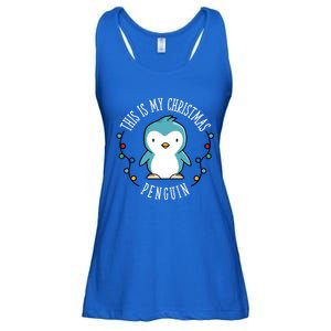 This Is My Christmas Penguin Gift Ladies Essential Flowy Tank