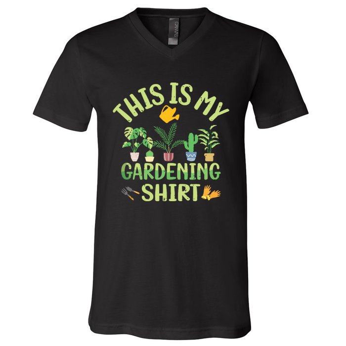 This Is My Gardening Funny Cute Gardener Gardening Tank Top V-Neck T-Shirt