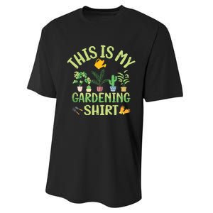 This Is My Gardening Funny Cute Gardener Gardening Tank Top Performance Sprint T-Shirt