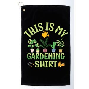 This Is My Gardening Funny Cute Gardener Gardening Tank Top Platinum Collection Golf Towel