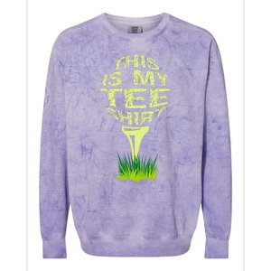 This Is My Golfer Colorblast Crewneck Sweatshirt