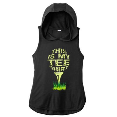 This Is My Golfer Ladies PosiCharge Tri-Blend Wicking Draft Hoodie Tank