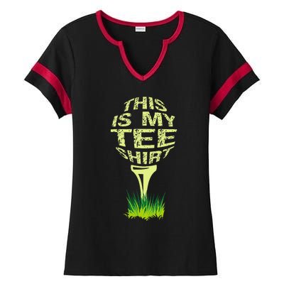 This Is My Golfer Ladies Halftime Notch Neck Tee