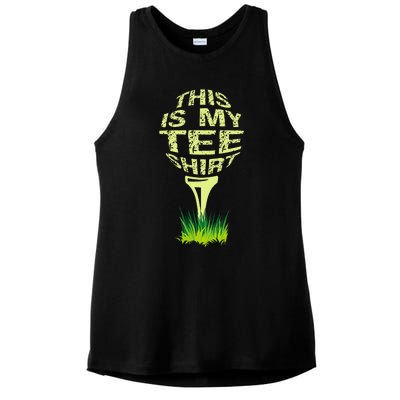 This Is My Golfer Ladies PosiCharge Tri-Blend Wicking Tank