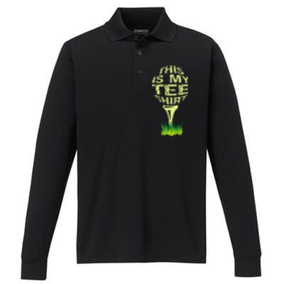 This Is My Golfer Performance Long Sleeve Polo