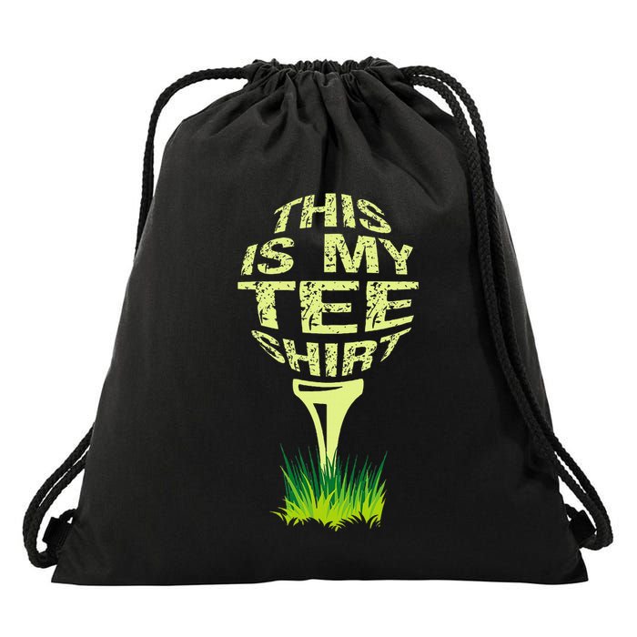 This Is My Golfer Drawstring Bag
