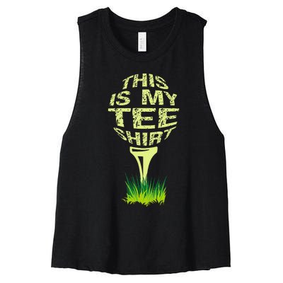 This Is My Golfer Women's Racerback Cropped Tank