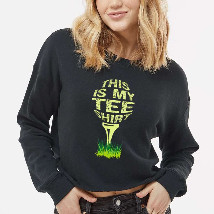 This Is My Golfer Cropped Pullover Crew