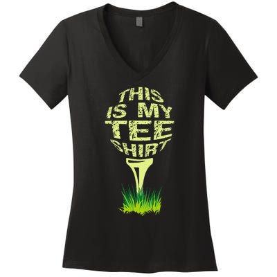 This Is My Golfer Women's V-Neck T-Shirt