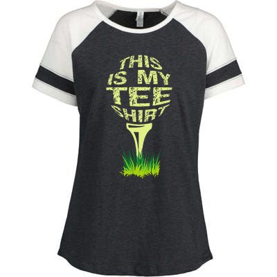 This Is My Golfer Enza Ladies Jersey Colorblock Tee