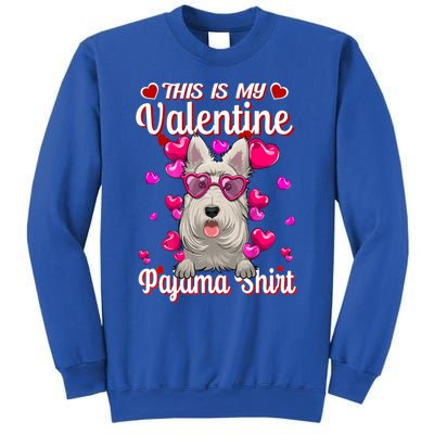 This Is My Valentine Pajama Gift Scottish Terrier Lovers Gift Sweatshirt