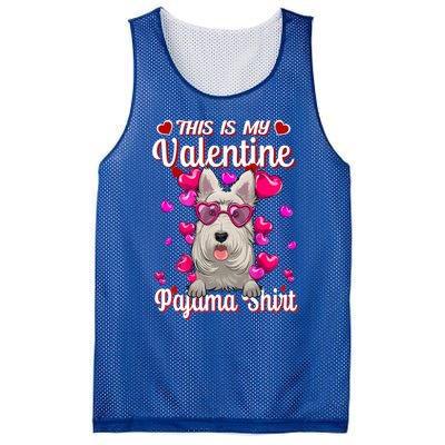 This Is My Valentine Pajama Gift Scottish Terrier Lovers Gift Mesh Reversible Basketball Jersey Tank