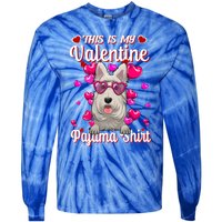 This Is My Valentine Pajama Gift Scottish Terrier Lovers Gift Tie-Dye Long Sleeve Shirt