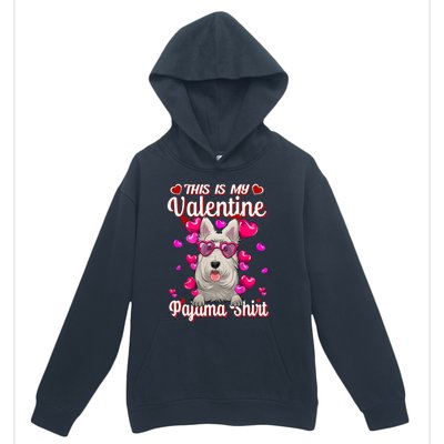 This Is My Valentine Pajama Gift Scottish Terrier Lovers Gift Urban Pullover Hoodie