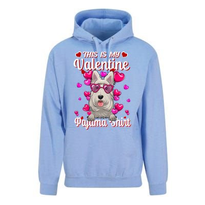 This Is My Valentine Pajama Gift Scottish Terrier Lovers Gift Unisex Surf Hoodie