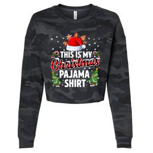 This Is My Christmas Pajama Shirts Cropped Pullover Crew