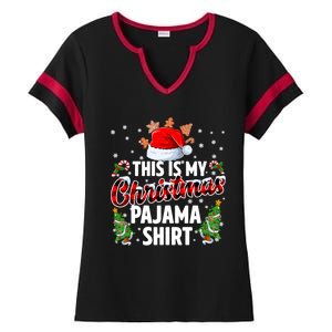 This Is My Christmas Pajama Shirts Ladies Halftime Notch Neck Tee