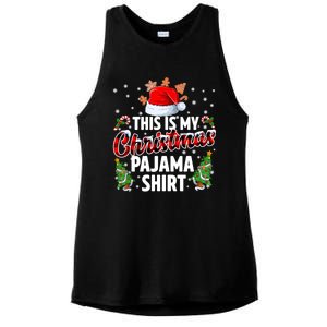 This Is My Christmas Pajama Shirts Ladies PosiCharge Tri-Blend Wicking Tank