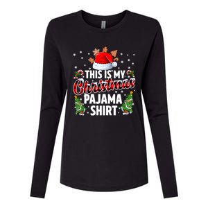 This Is My Christmas Pajama Shirts Womens Cotton Relaxed Long Sleeve T-Shirt