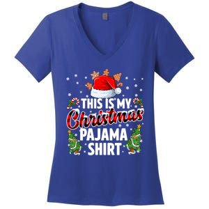 This Is My Christmas Pajama Shirts Women's V-Neck T-Shirt