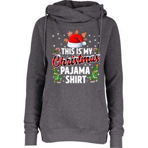 This Is My Christmas Pajama Shirts Womens Funnel Neck Pullover Hood