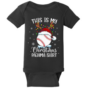 This Is My Christmas Baseball Xmas Sports Baby Bodysuit