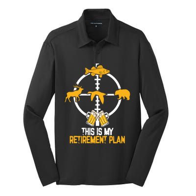 This Is My Retiret Plan Hunting Fishing Ing Beer Gift Silk Touch Performance Long Sleeve Polo