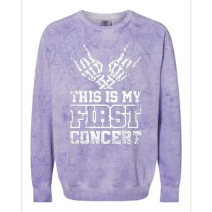 This Is My First Concert Colorblast Crewneck Sweatshirt