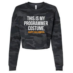 This Is My Programmer Costume Funny Halloween Funny Gift Cropped Pullover Crew