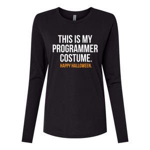 This Is My Programmer Costume Funny Halloween Funny Gift Womens Cotton Relaxed Long Sleeve T-Shirt