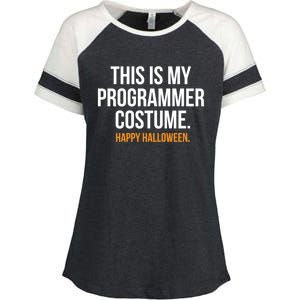 This Is My Programmer Costume Funny Halloween Funny Gift Enza Ladies Jersey Colorblock Tee