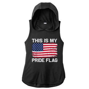 This Is My Pride Flag Ladies PosiCharge Tri-Blend Wicking Draft Hoodie Tank