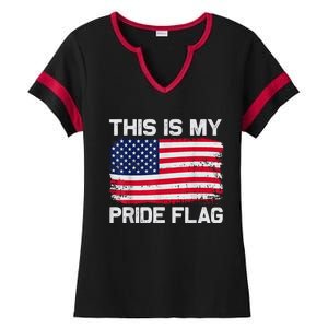 This Is My Pride Flag Ladies Halftime Notch Neck Tee