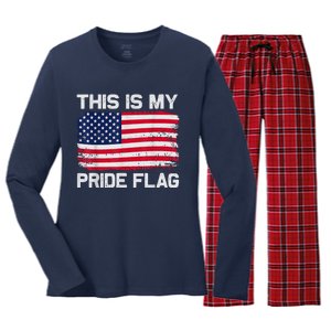 This Is My Pride Flag Women's Long Sleeve Flannel Pajama Set 