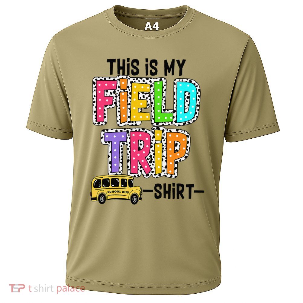 This Is My Fieldtrip Field Day Teachers Students School Bus Cooling Performance Crew T-Shirt