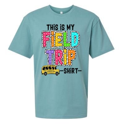 This Is My Fieldtrip Field Day Teachers Students School Bus Sueded Cloud Jersey T-Shirt