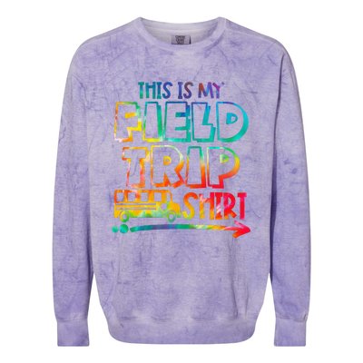 This Is My Field Trip Teachers Field Trip Day School Colorblast Crewneck Sweatshirt