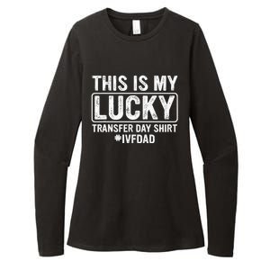 This Is My Lucky Transfer Day Ivf Dad Ivf Transfer Day Womens CVC Long Sleeve Shirt