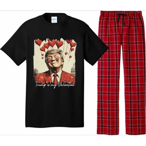 Trump Is My Valentine Funny Trump Valentine Retro Trump 2025 Pajama Set