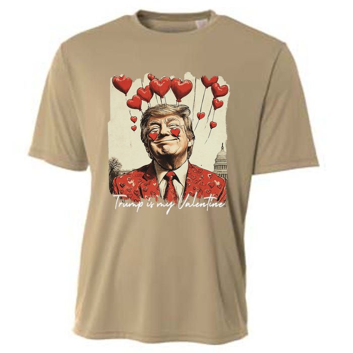 Trump Is My Valentine Funny Trump Valentine Retro Trump 2025 Cooling Performance Crew T-Shirt