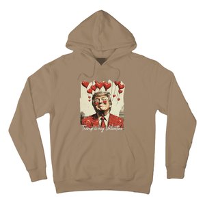 Trump Is My Valentine Funny Trump Valentine Retro Trump 2025 Hoodie