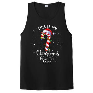 This Is My Christmas Pajama Candy Cane Boy Girl PosiCharge Competitor Tank