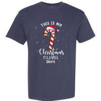 This Is My Christmas Pajama Candy Cane Boy Girl Garment-Dyed Heavyweight T-Shirt