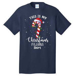 This Is My Christmas Pajama Candy Cane Boy Girl Tall T-Shirt