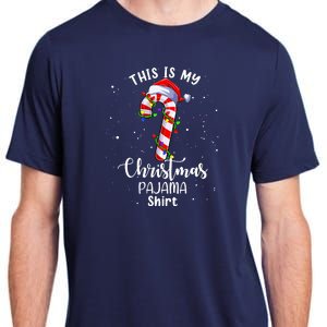 This Is My Christmas Pajama Candy Cane Boy Girl Adult ChromaSoft Performance T-Shirt