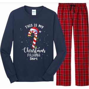 This Is My Christmas Pajama Candy Cane Boy Girl Long Sleeve Pajama Set