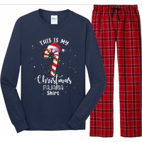 This Is My Christmas Pajama Candy Cane Boy Girl Long Sleeve Pajama Set