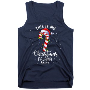 This Is My Christmas Pajama Candy Cane Boy Girl Tank Top