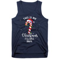 This Is My Christmas Pajama Candy Cane Boy Girl Tank Top